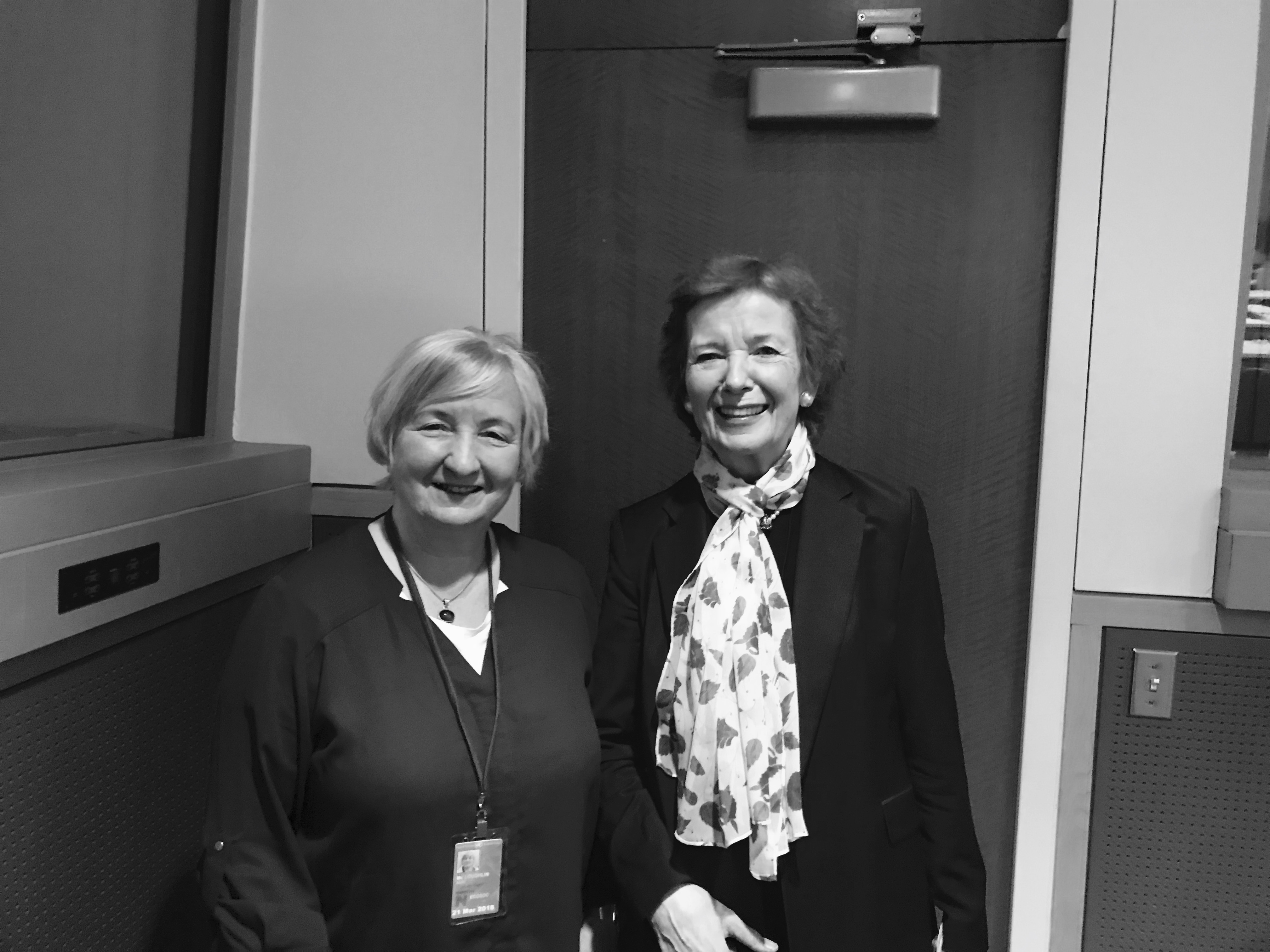 Aedin with Mary Robinson